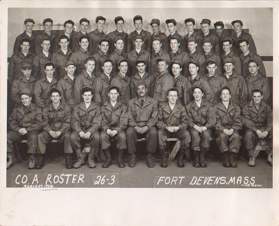 1952-Grandpa-first-row-4th-from-the-left.jpg - Induction Photo for Co. A, Ken is fourth from the left in the front row