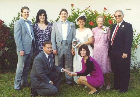 Rob-Wedding-1992.jpg - Paul, Laura, Rob, Theresa, Milly, Ken, Ken & Marie